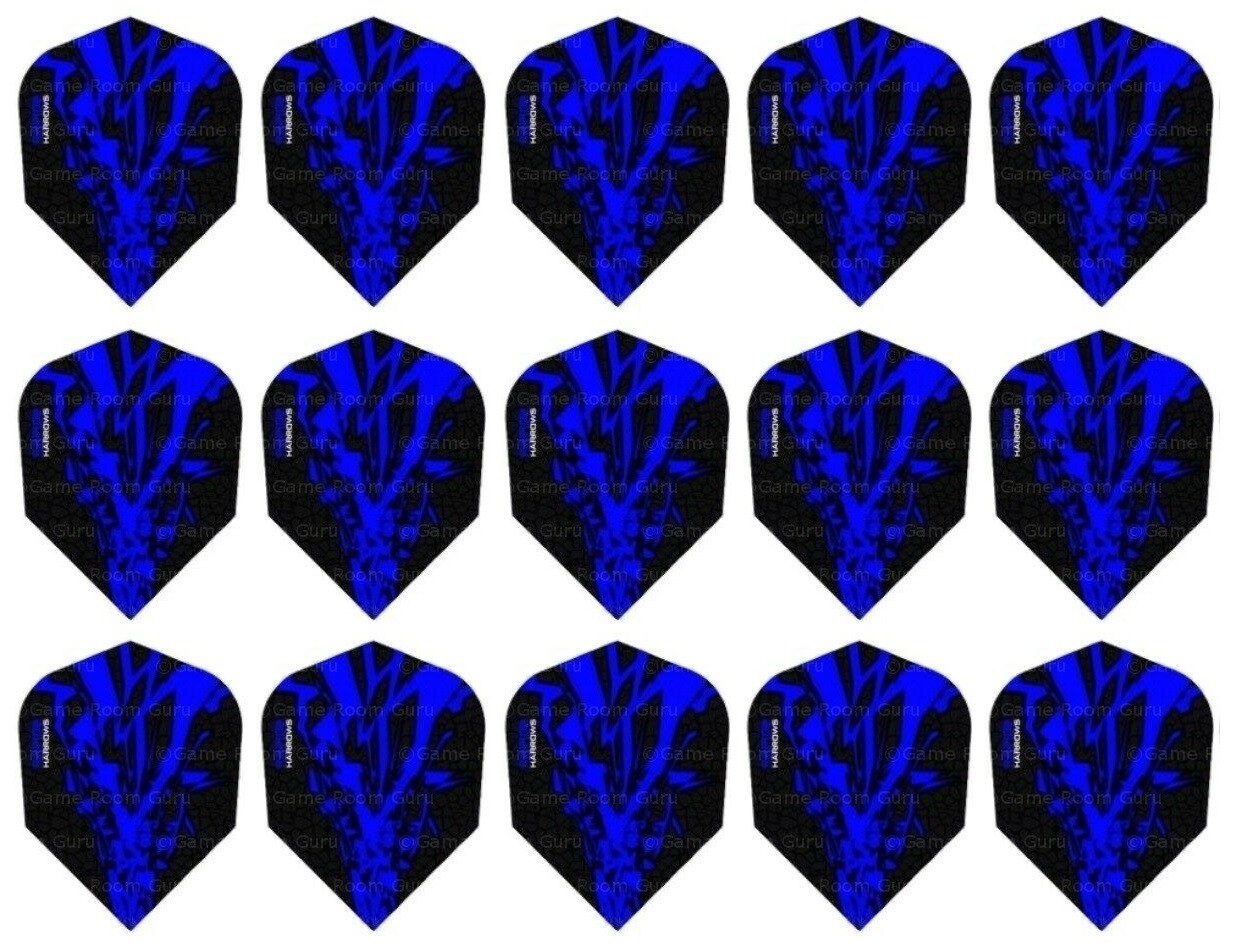 5 New Sets Harrows Rapide X Standard Dart Flights – Ships w/ Tracking - Blue