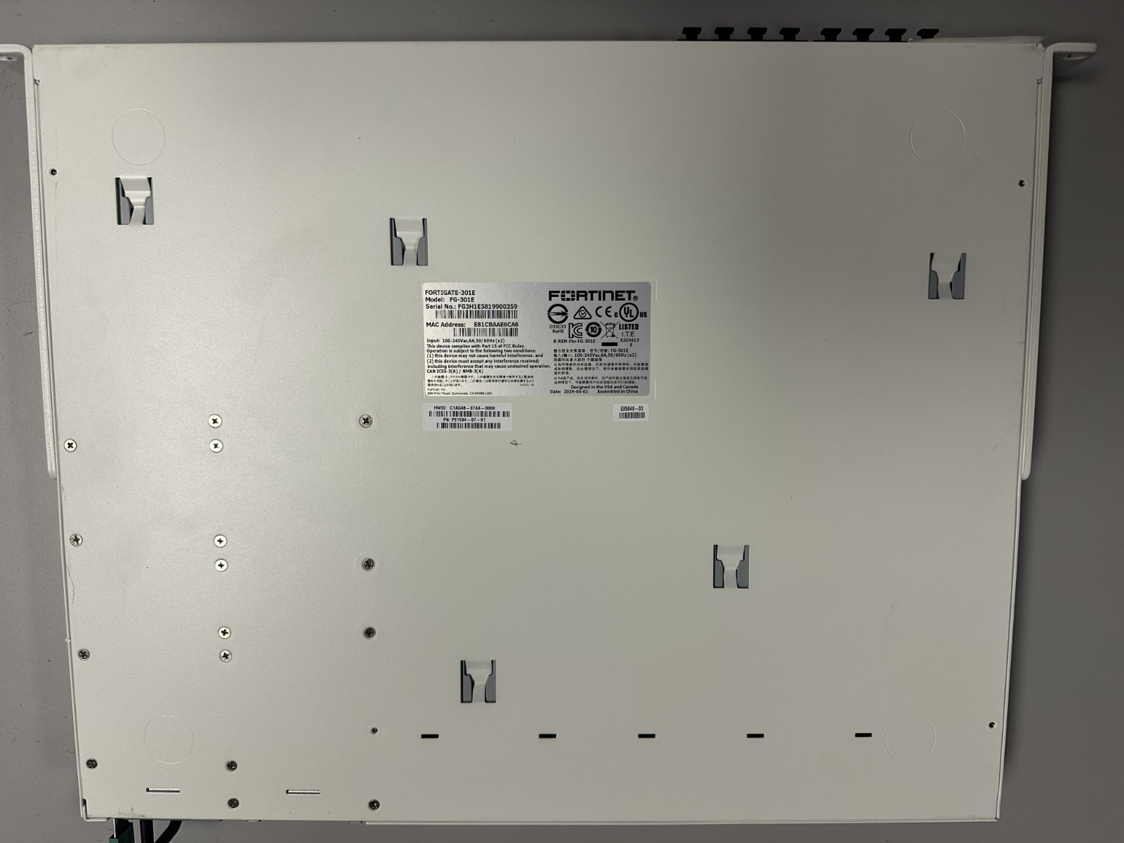 Fortinet FortiGate Firewall Appliance Device (FG-301E) - Deregistered