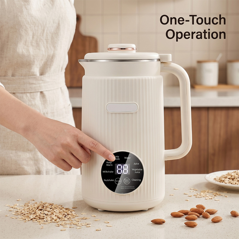 Automatic Nut Milk Maker Machine 40oz Soy Almond Milk Blender Soup Maker 110V