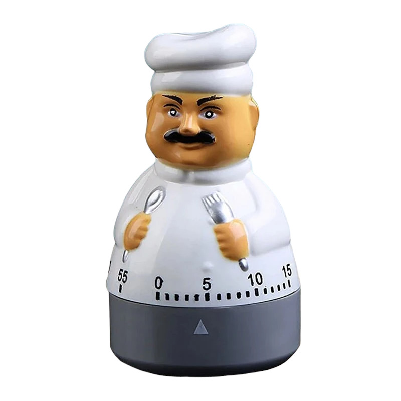 Cartoon Chef Mechanical Kitchen Timer - New