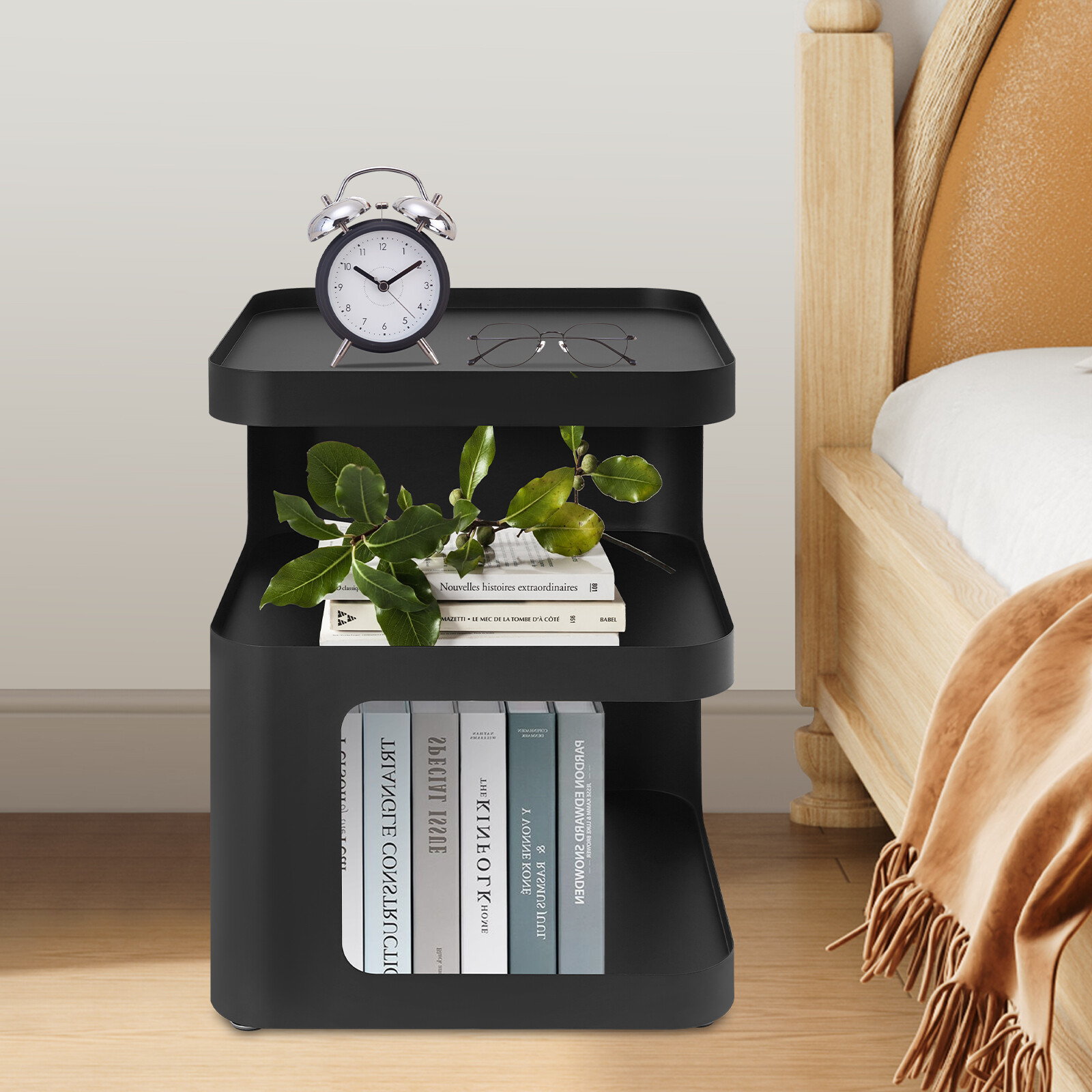 Modern Side Table, Metal Nightstand, Modern End Table