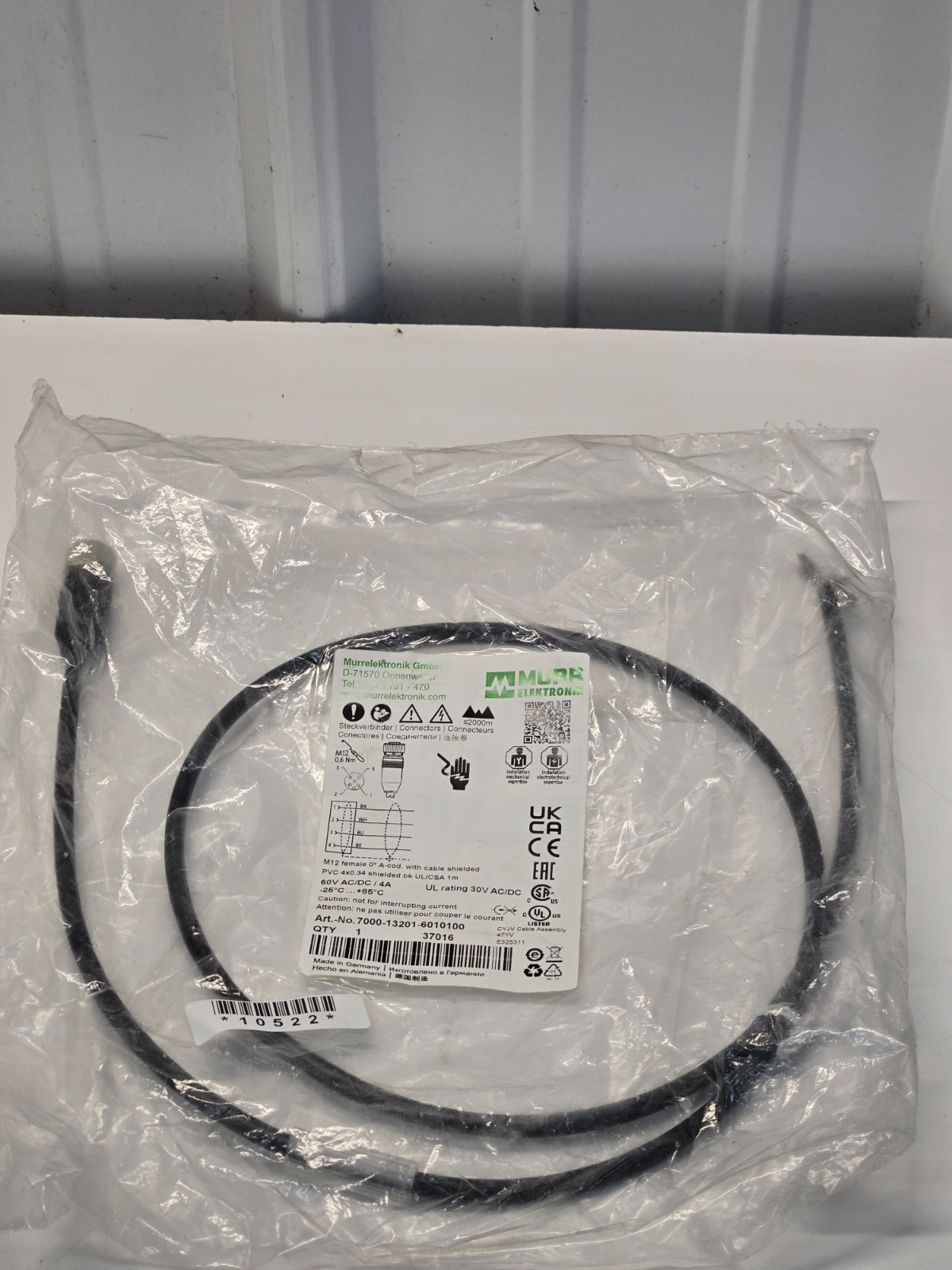 MURR 7000-13201-6010100 Sensor Cables / Actuator Cables M12 FEMALE NEW c1-3