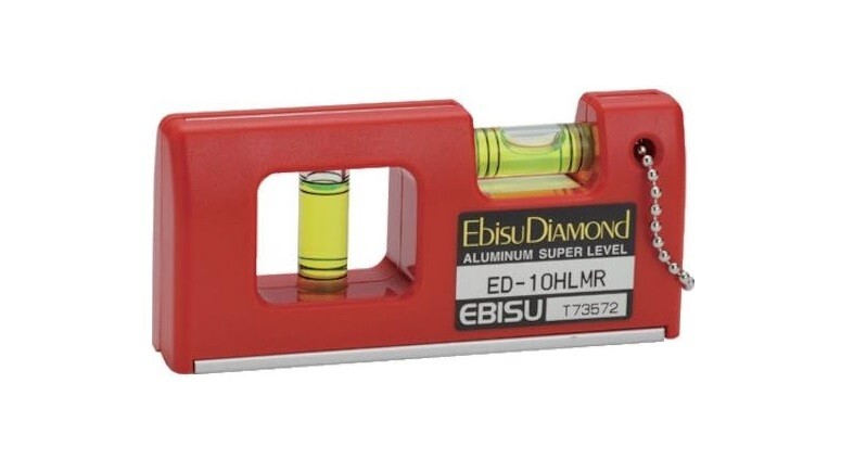 EBISU ALUMINUM LEVEL "HANDY LEVEL 2" WITH MAGNET TYPE RED ED-10HLMR