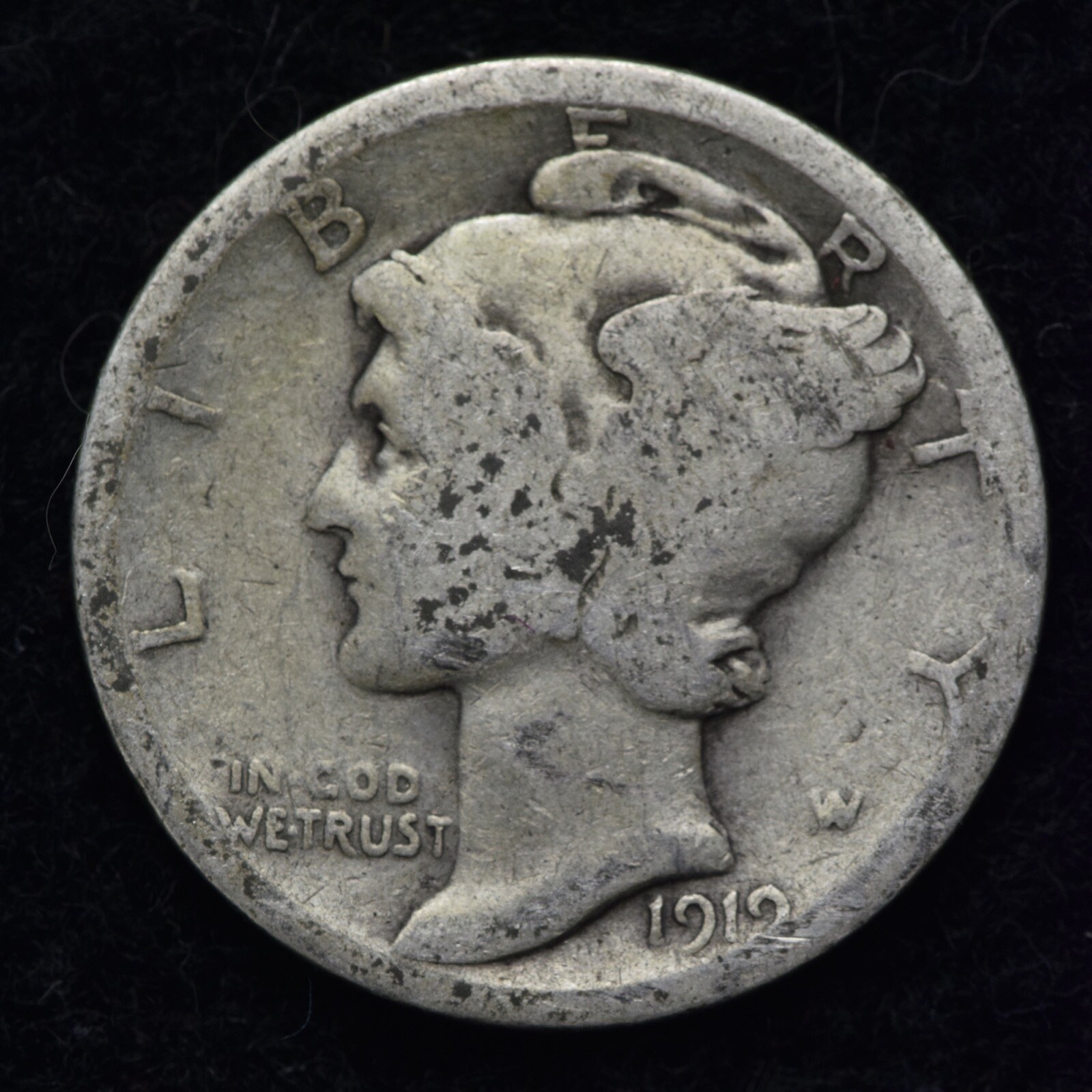 1919-S Mercury Silver Dime GOOD / VG FREE SHIPPING