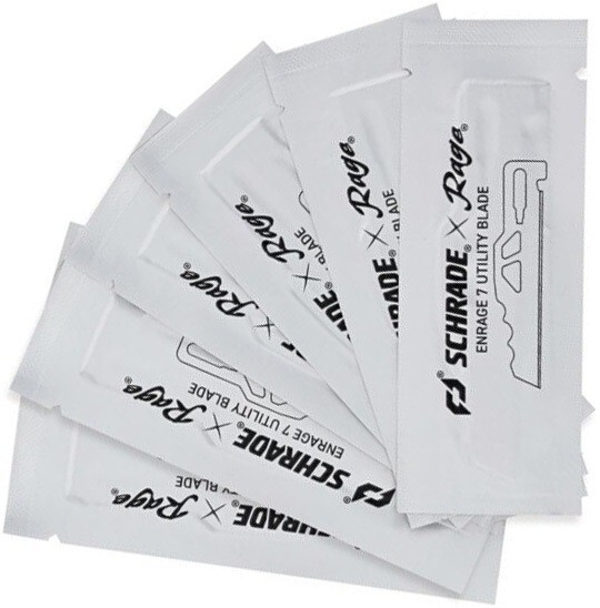 Schrade Pack Of Six Replaceable/Spare Blades For The Enrage 7 Framelock Knife