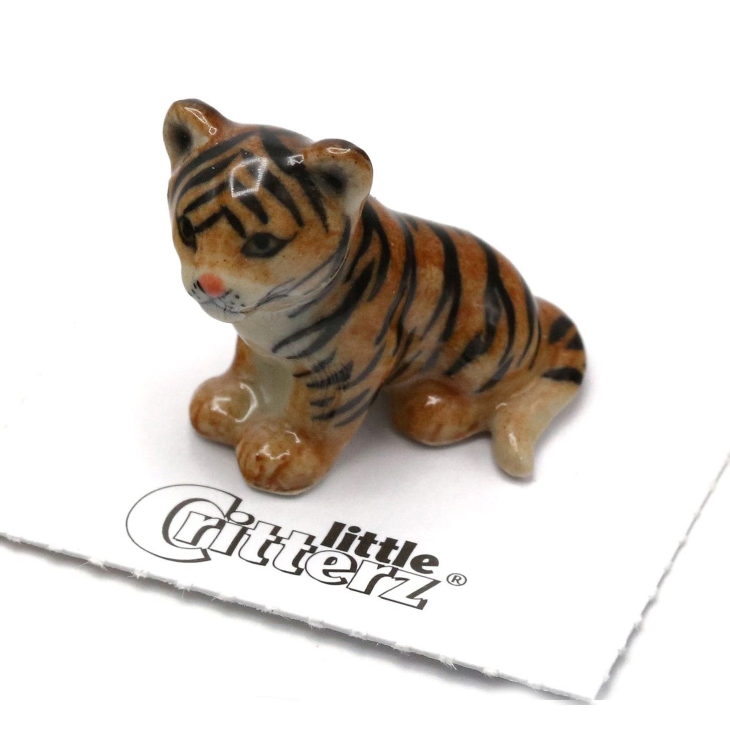 Little Critterz Tiger - Siberian Tiger Cub "Hope" - Miniature Porcelain Figurine