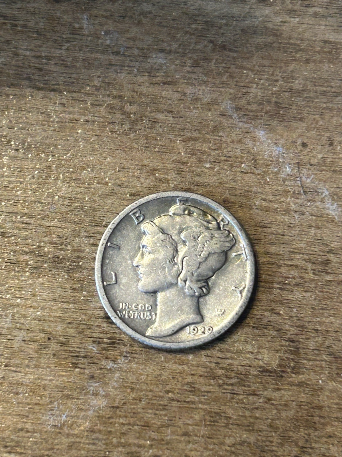 1929 Mercury Dime XF+