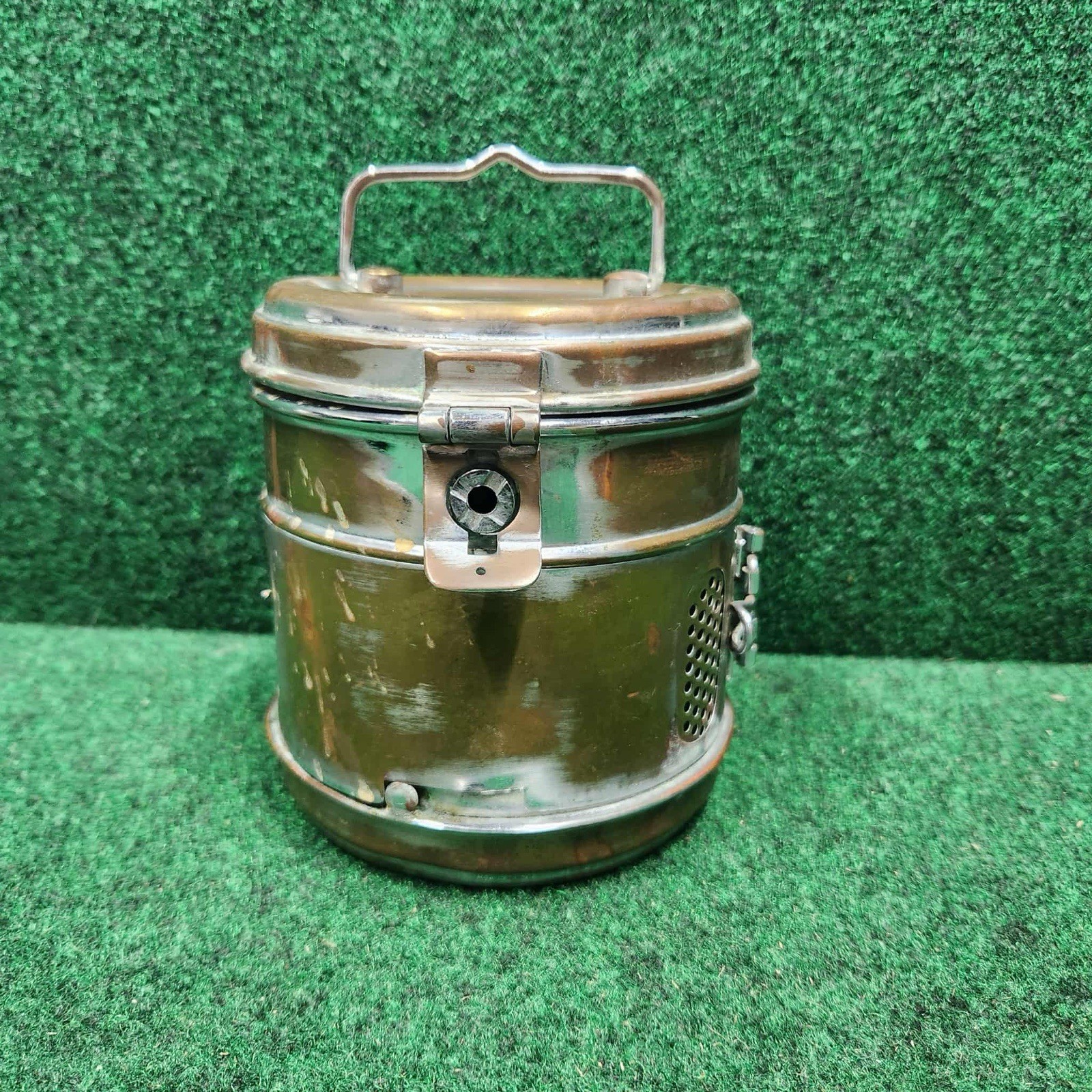 Vintage Medical Surgical Sterilizer Brass Pot Container - Small
