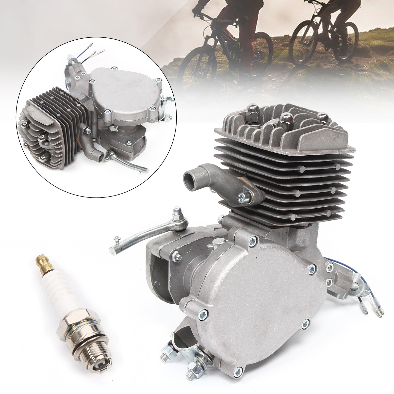 2-Stroke Bicycle Engine 80CC Petrol Gas Engine Bike Motor  Motorized Bicycle