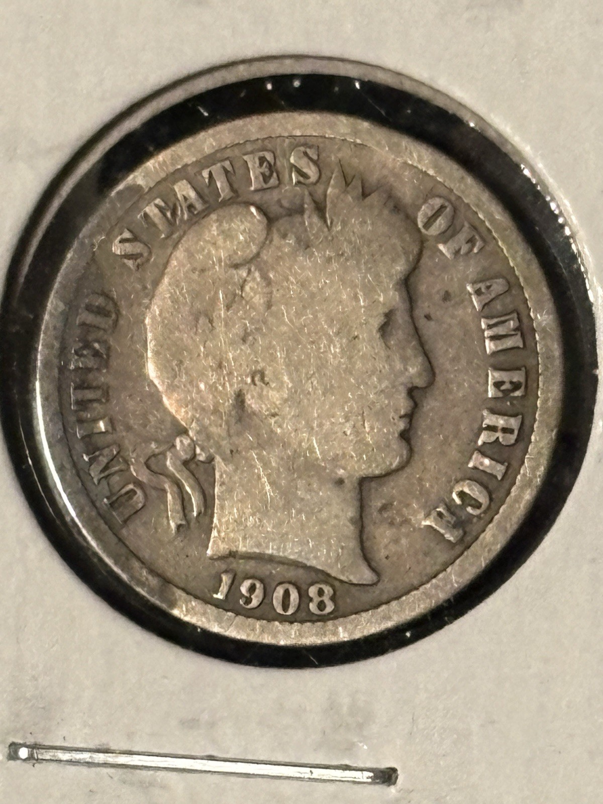 1908 Barber Dime