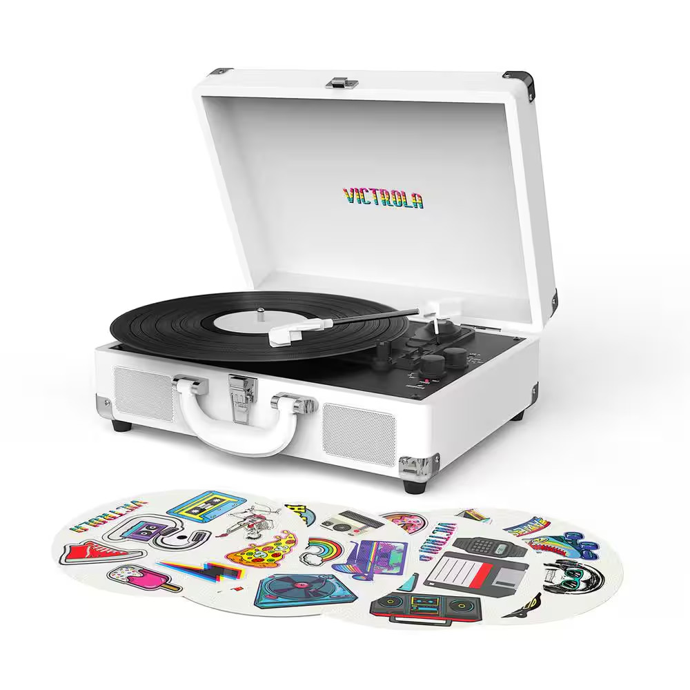 Canvas Bluetooth Suitcase Record Player