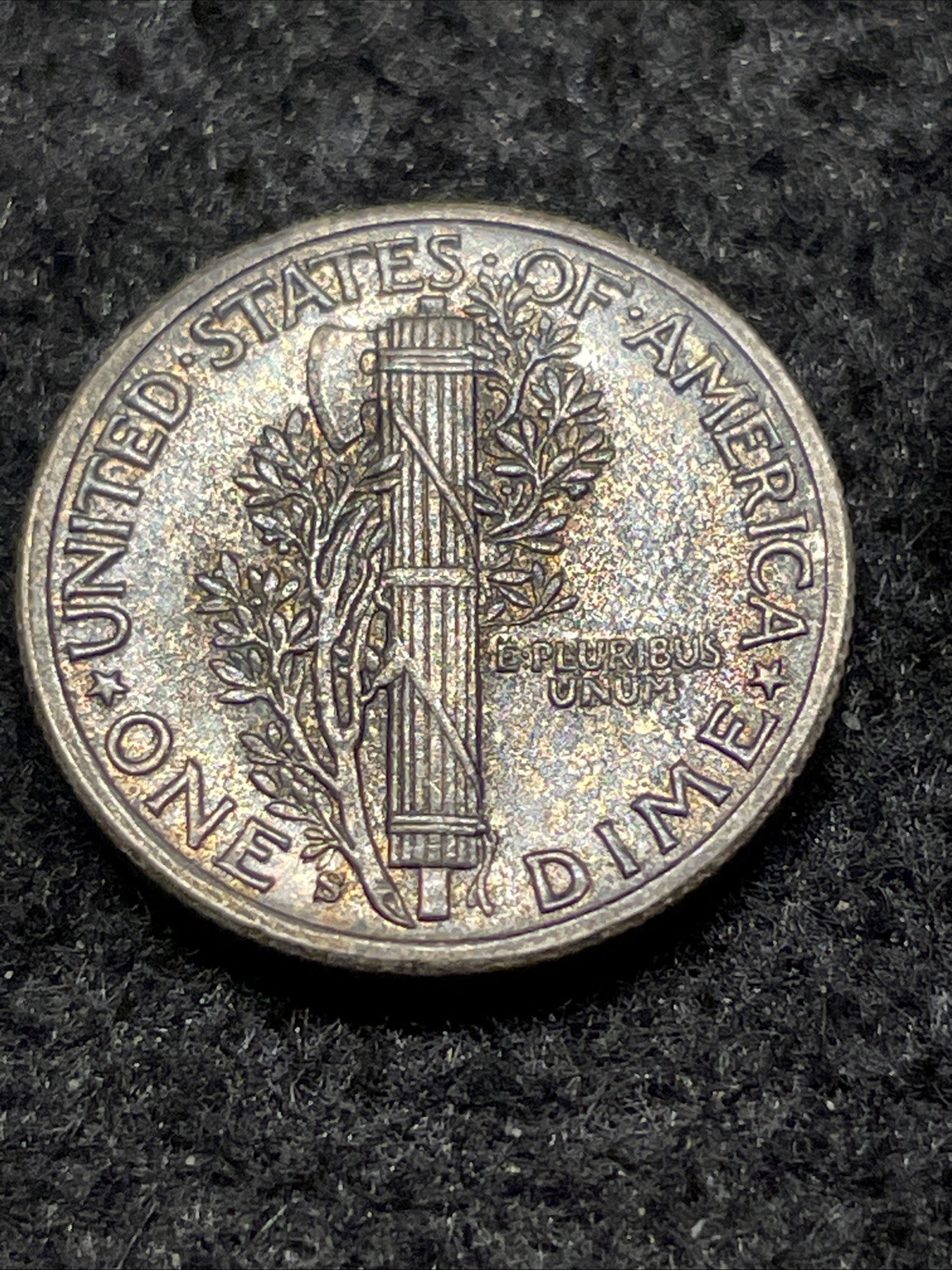 1943-S Mercury Dime Uncirculated, All Toned
