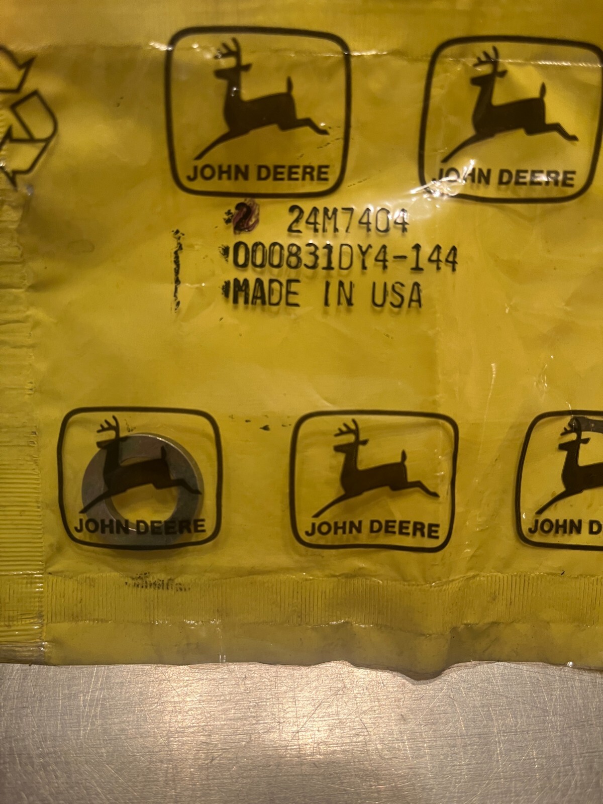 24M7404   Genuine  OEM  John Deere  WASHER