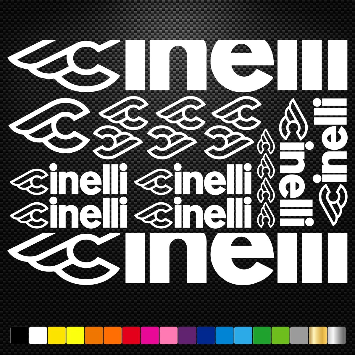 CINELLI - 19 Vinyl Decals Stickers Sheet Bike Frame Cycle Cycling Bicycle