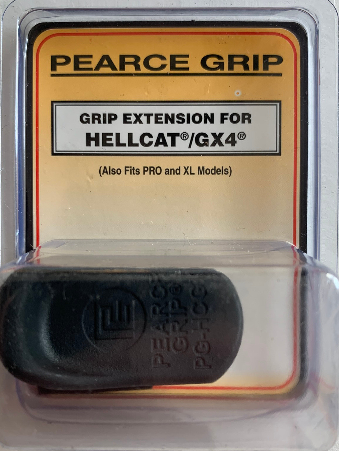 Pearce GRIP EXTENSION - BLACK, HELLCAT/HELLCAT PRO / Taurus GX4 PG-HCGX