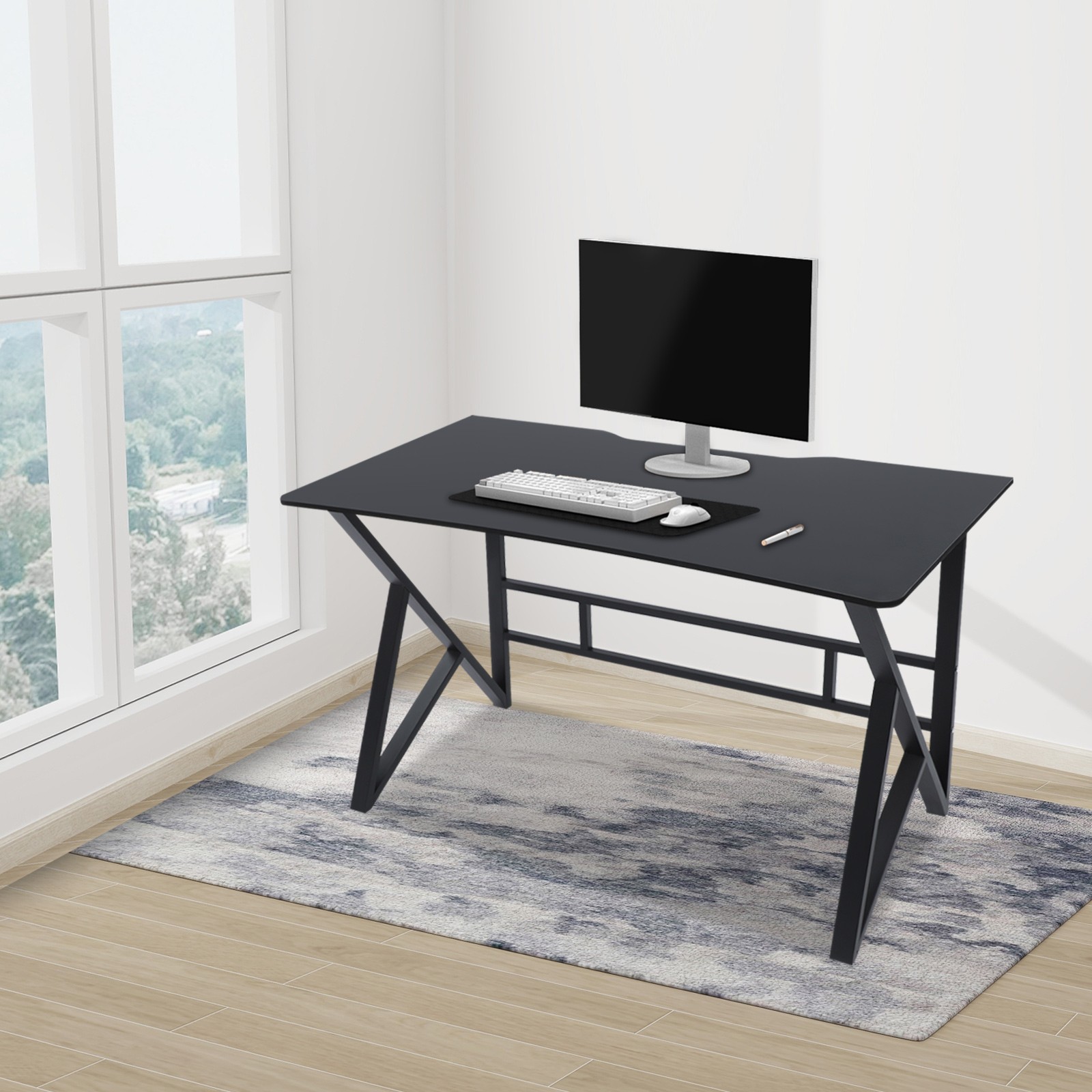 Computer Desk, Home Office Writing Desk, Ergonomic Student Writing Desk Gaming