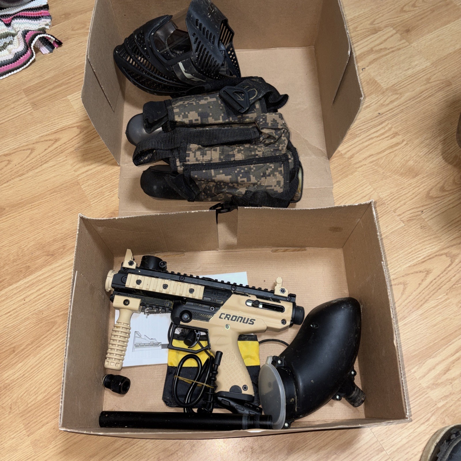 Tippmann Cronus PowerPack Basic Tan Includes 90gram Tank, JT Raptor Goggle,