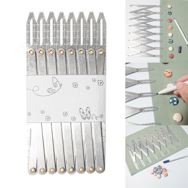 Expanding Button Guide Equal Space Divider Expandable Sewing Tool Button Gauge