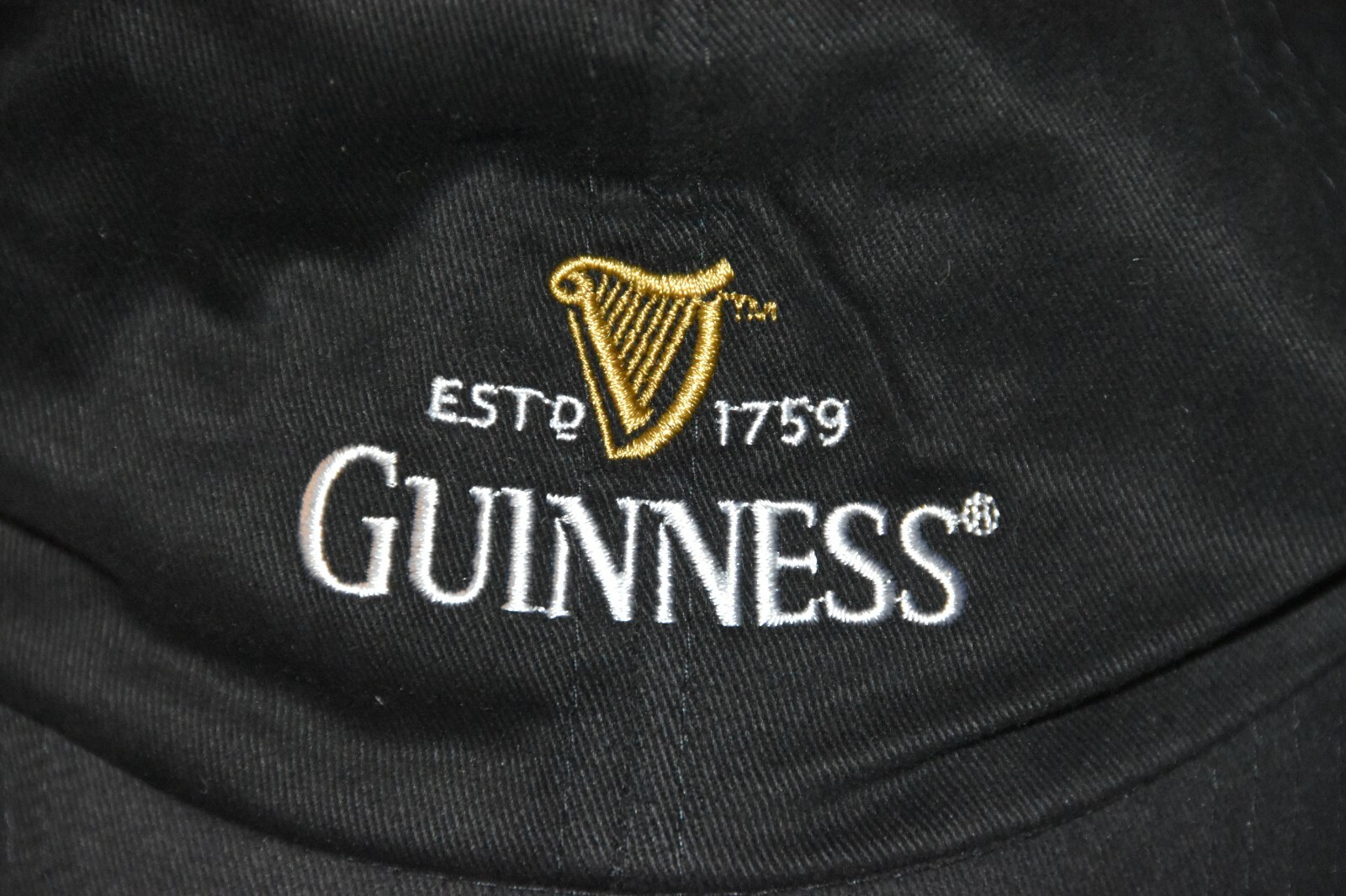 Promo Guinness Logo Baseball Dad Hat Cap Adjustable Hook Loop Beer Irish Black