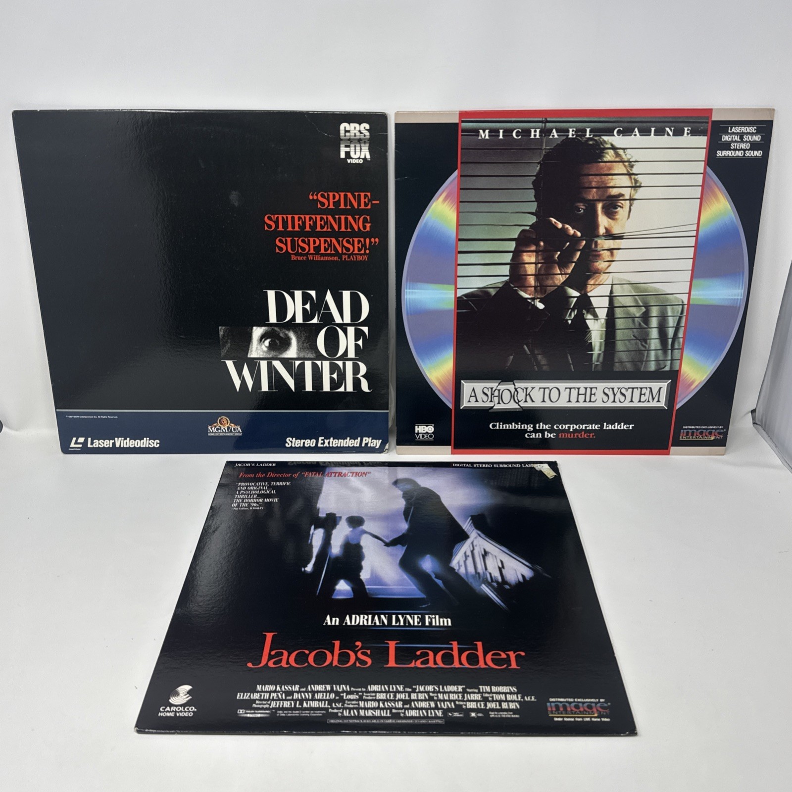 Laserdisc Lot 3 Horror Jacobs Ladder Dead of Winter A Shock to the System