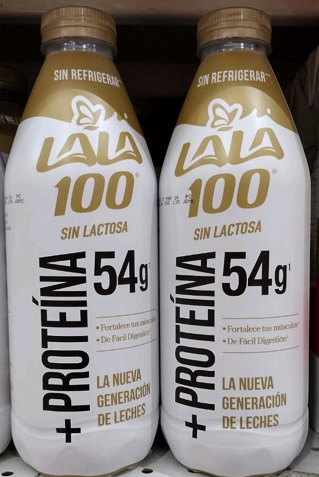 4X LALA MILK LECHE LALA 100 LACTOSE FREE - 4 BOTTLES OF 1 LITER EACH -FREE SHIP