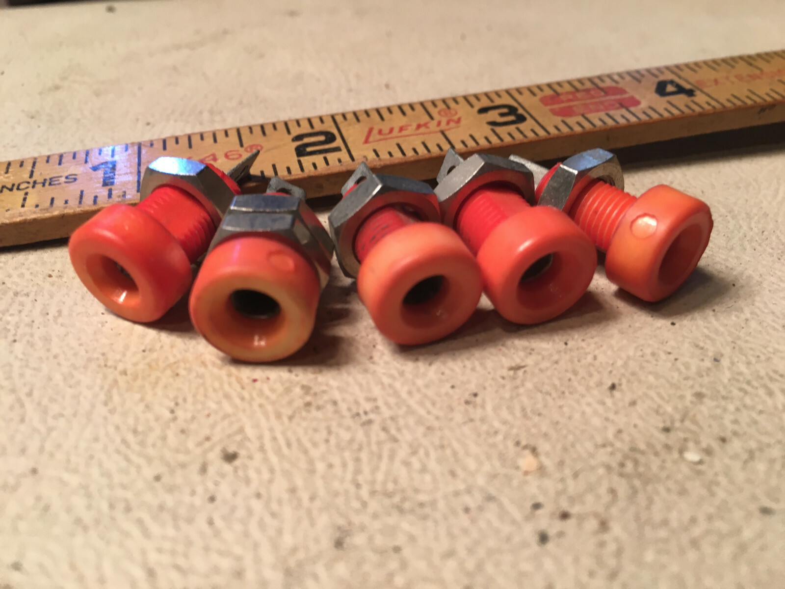 5 Pomona Electronics Panel Mount Banana Jack, New, Orange