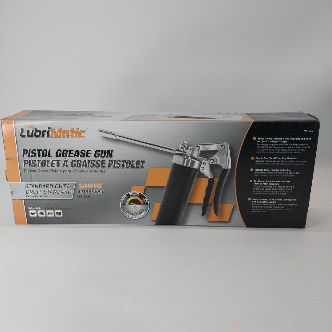 LubriMatic 30-303 Standard Duty Pistol Grip Grease Gun w/ Textured Barrel