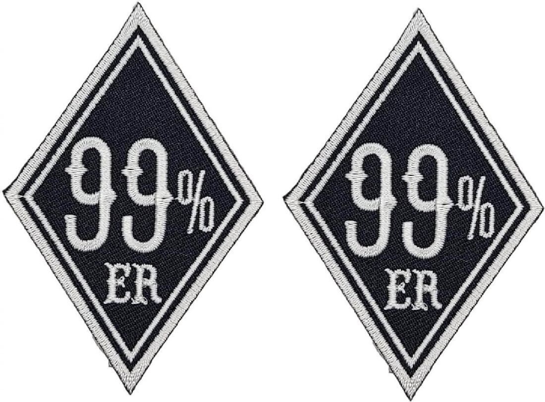 99 Percenter 99% er Majority American Embroidered Patch |2PC  3"x2" iron on