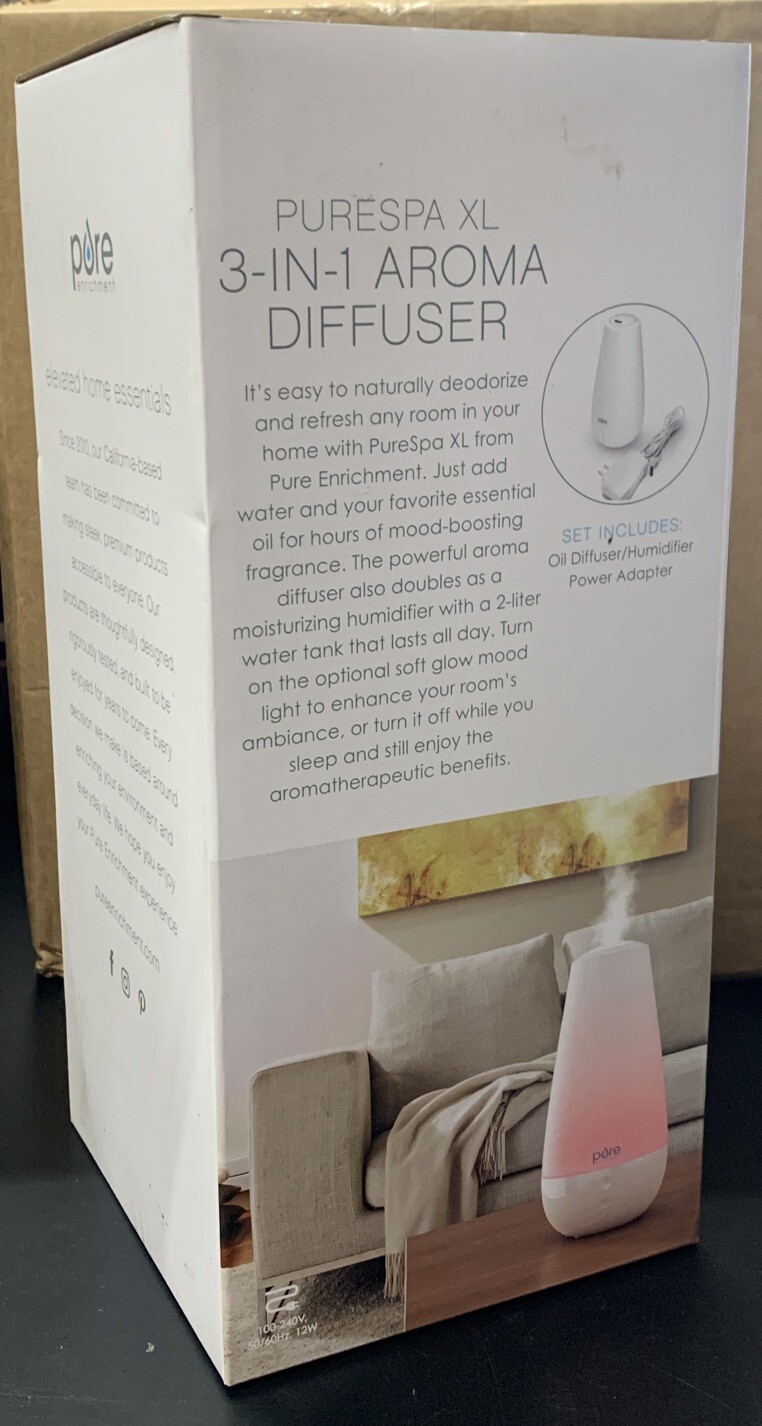 Pure Enrichment PureSpa XL 3-in-1 Cool Mist Humidifier Essential PESPAXL