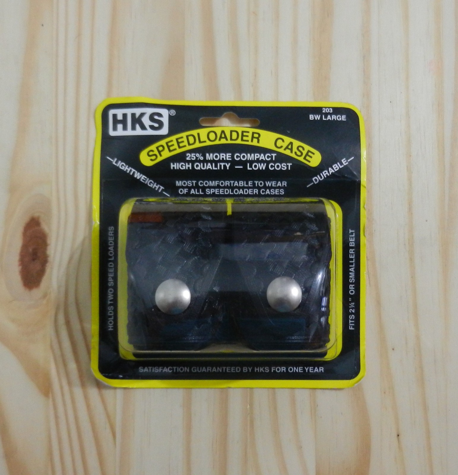HKS Speedloader Case Black;  Holds 2 Loaders;  Basketweave;  BW Large;  203-L-BW