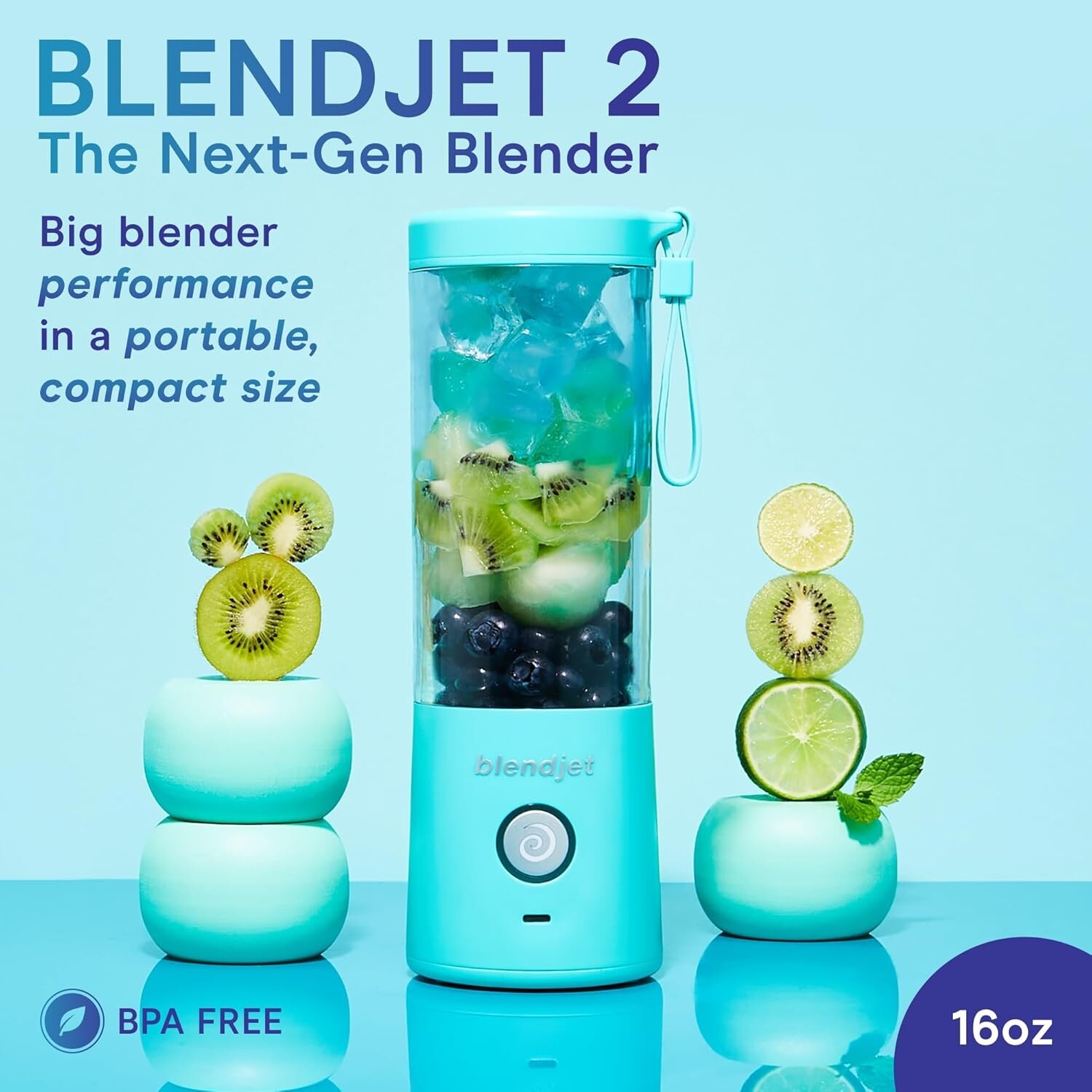 BlendJet, the Original Portable Blender, 20 oz, Mint
