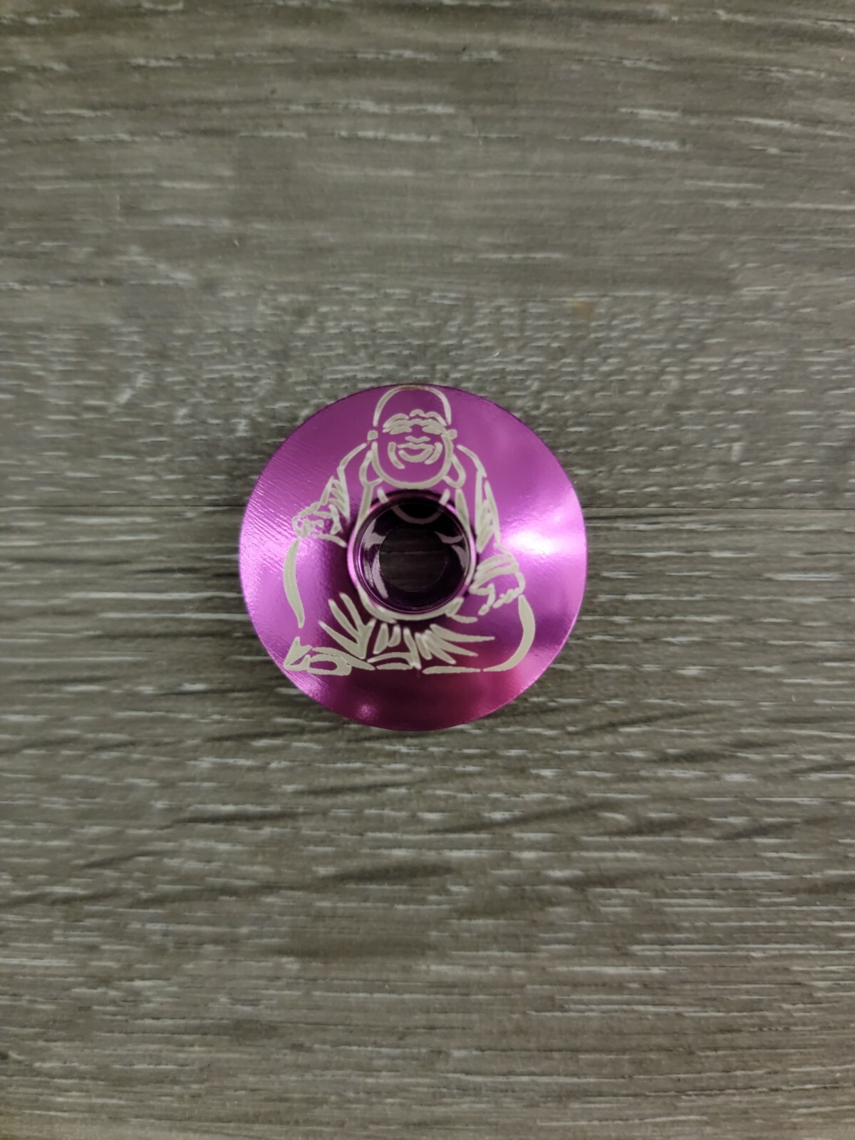 Budai Fat Buddha Bicycle Headset Top Stem Cap 1 1/8" Purple Laughing Buddha