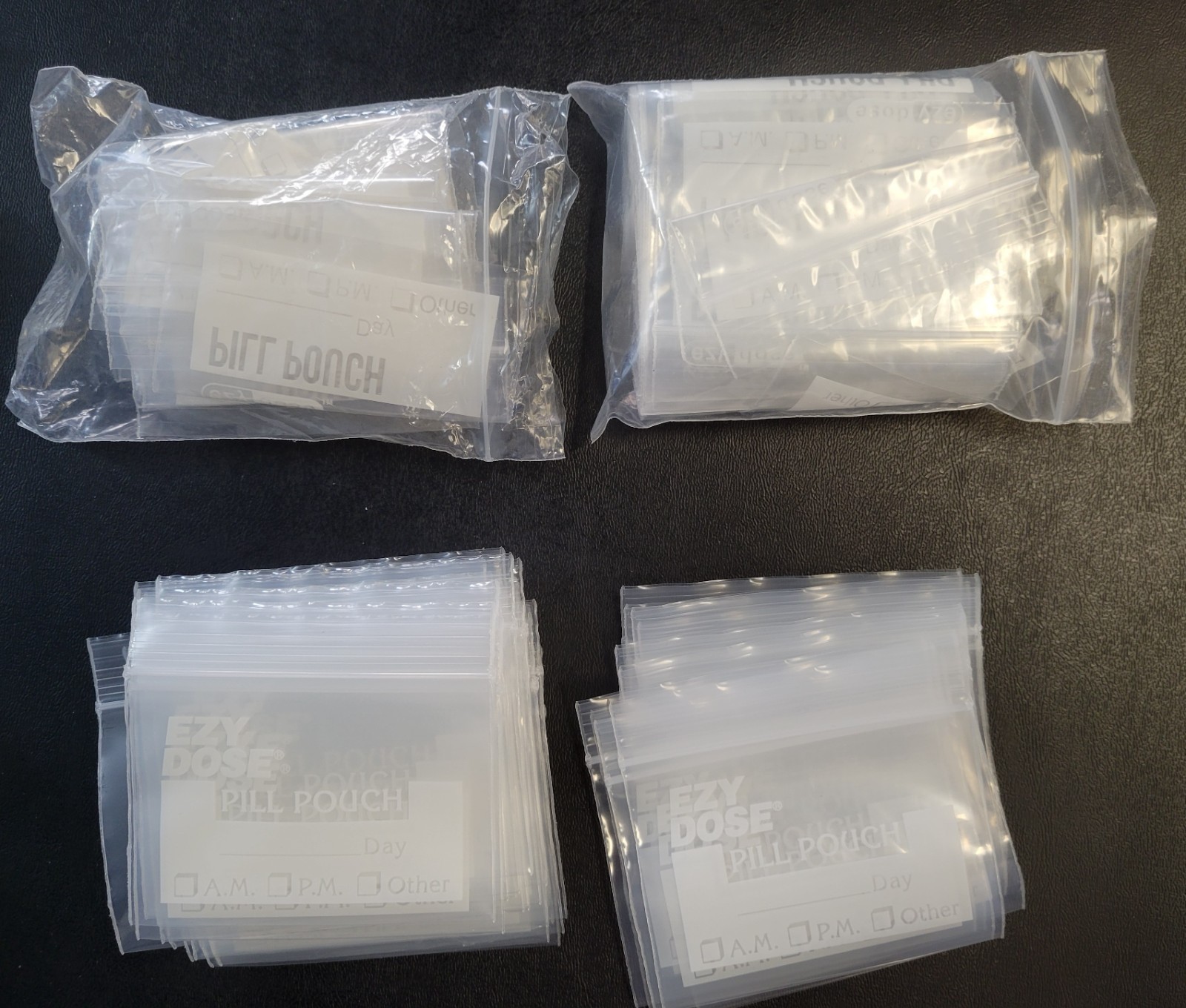Disposable Pill Pouches - Pill & Vitamin Storage - 100+Count - 3 sizes -Open Box