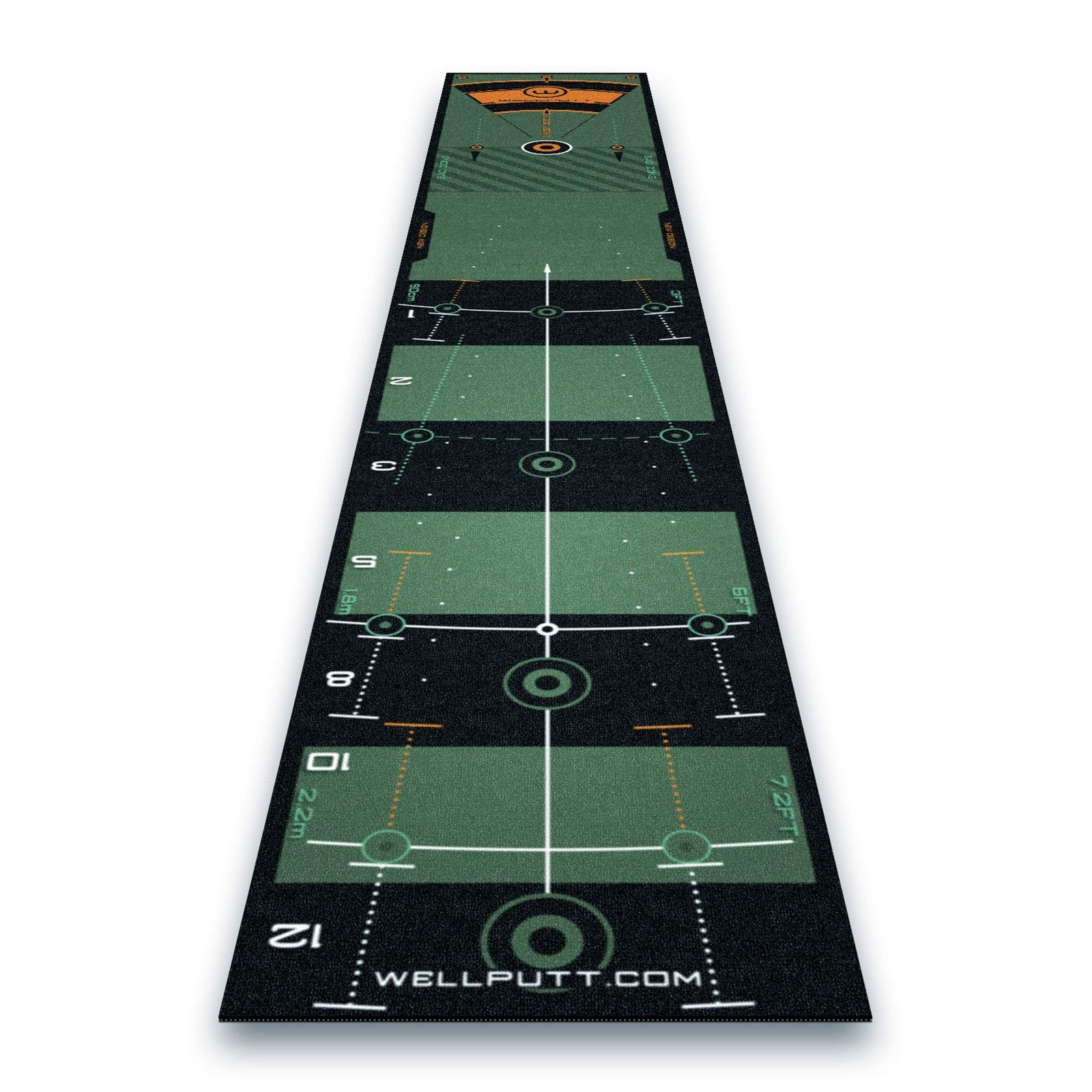WELLPUTT - Golf Putting Training Mat - Classic Green 10ft