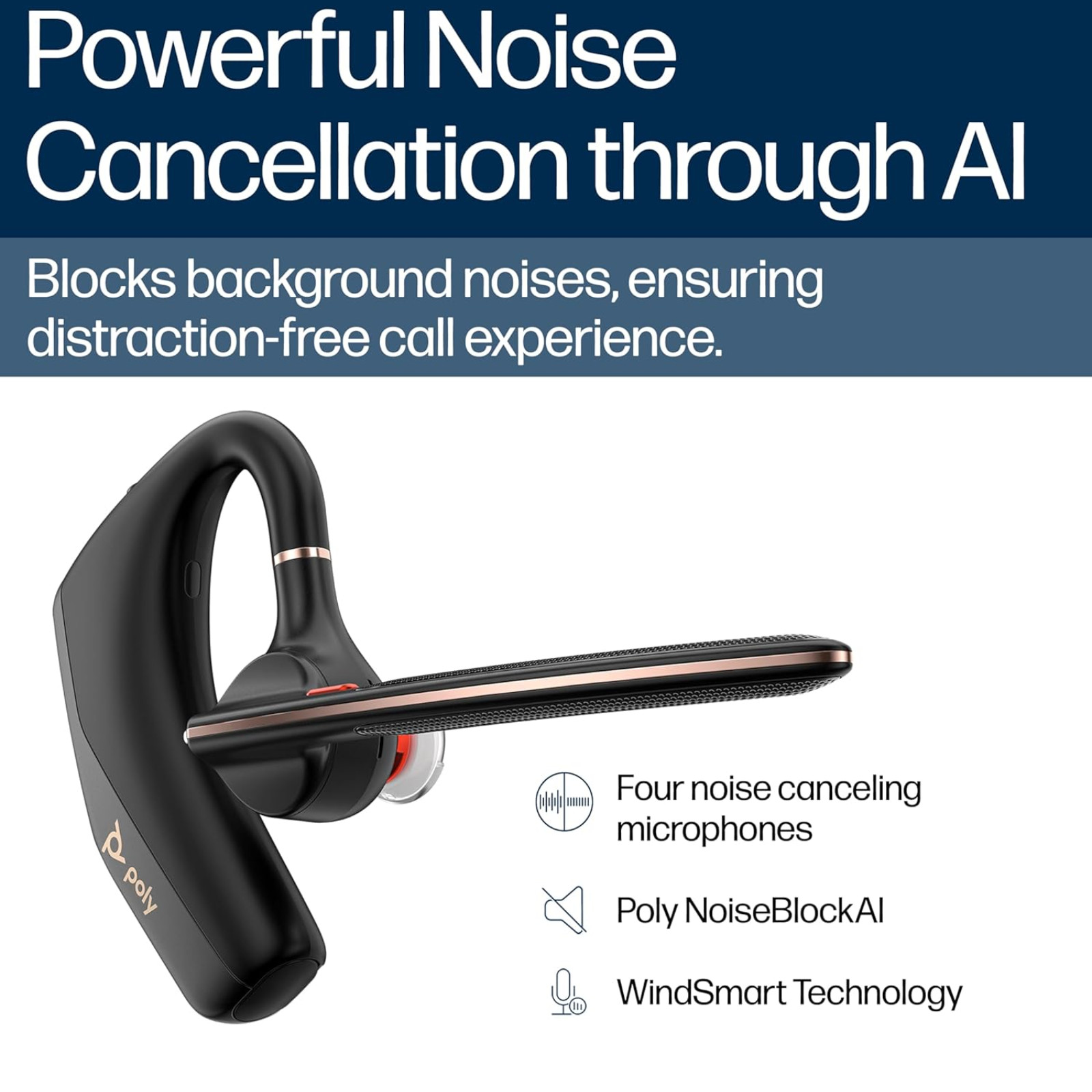 Poly Voyager Legend 50-M Bluetooth Wireless Headset Microsoft Teams Certified