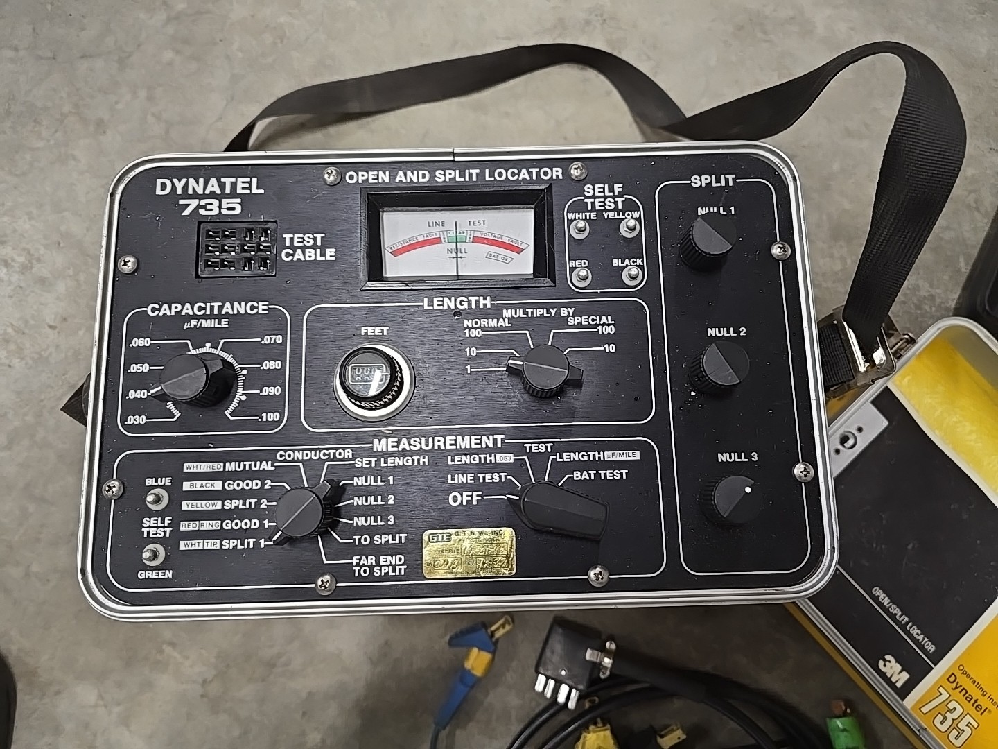 3M DYNATEL 735 Portable Open/Split Cable Fault Locator