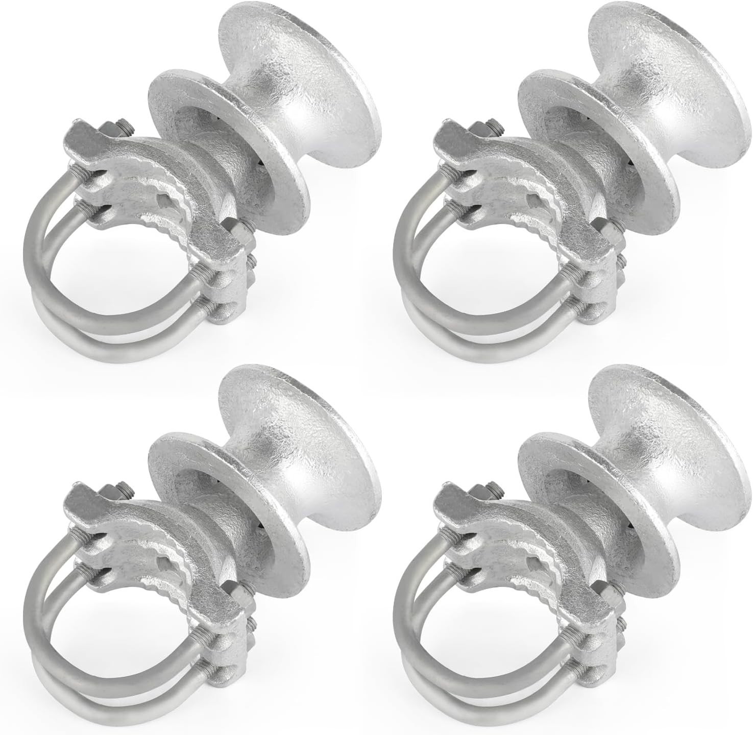4ps Cantilever Slide Gate Rollers for 2-3/8" Post 1-5/8" Chain Link Fence Frame