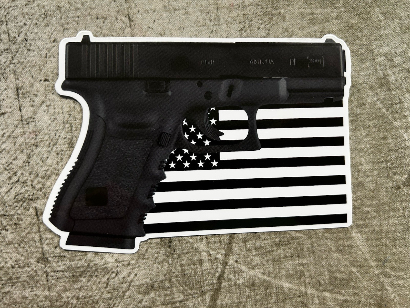 Gun Stickers USA Flag Stickers HK Beretta Remington Black & White American Flag