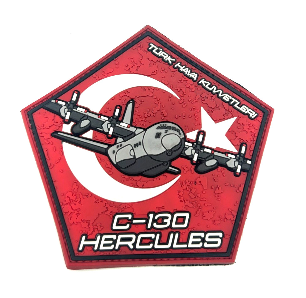 C-130 TURKISH AIR FORCE -PENTAGON-HIGH QUALITY PVC PATCH