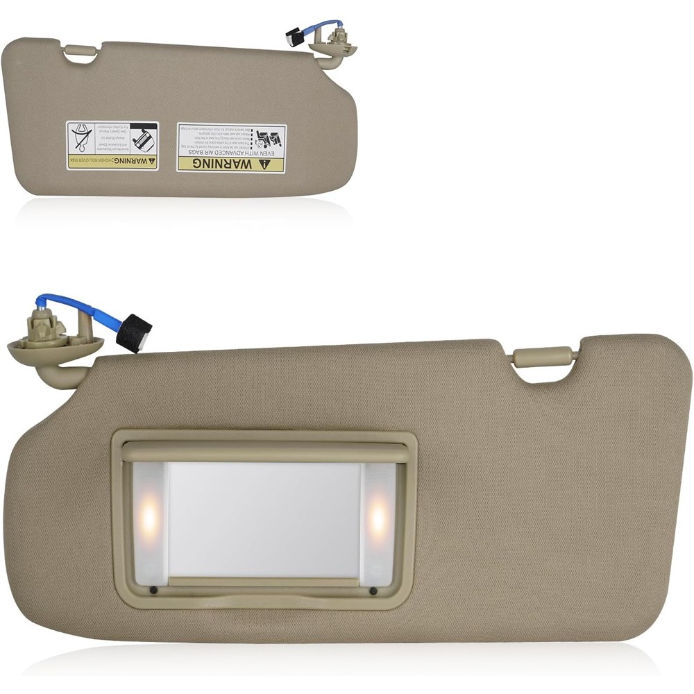 Beige Left Driver Side Sun Visor For 2017-2022 Honda CR-V CRV With Mirror Light