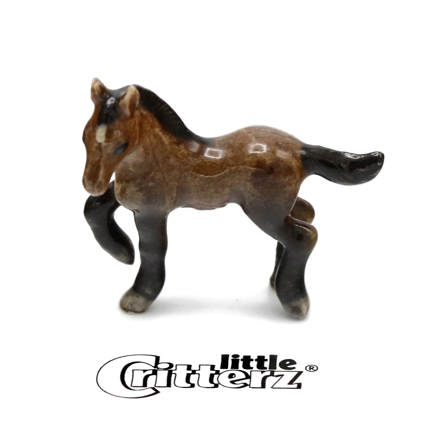 Little Critterz Horse - Morgan Colt "Justin" - Miniature Porcelain Figurine
