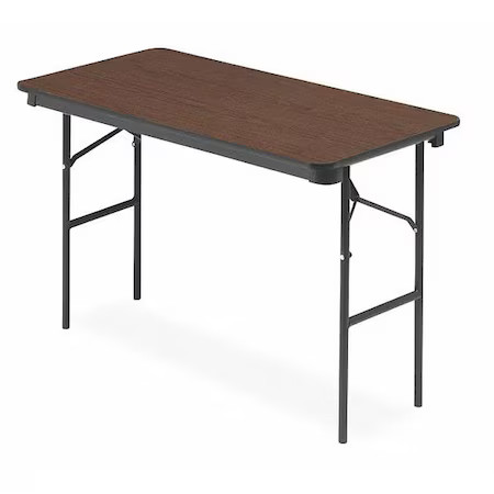 Iceberg 55404 Indestructable Commercial Folding Table, Walnut Top, Charcoal