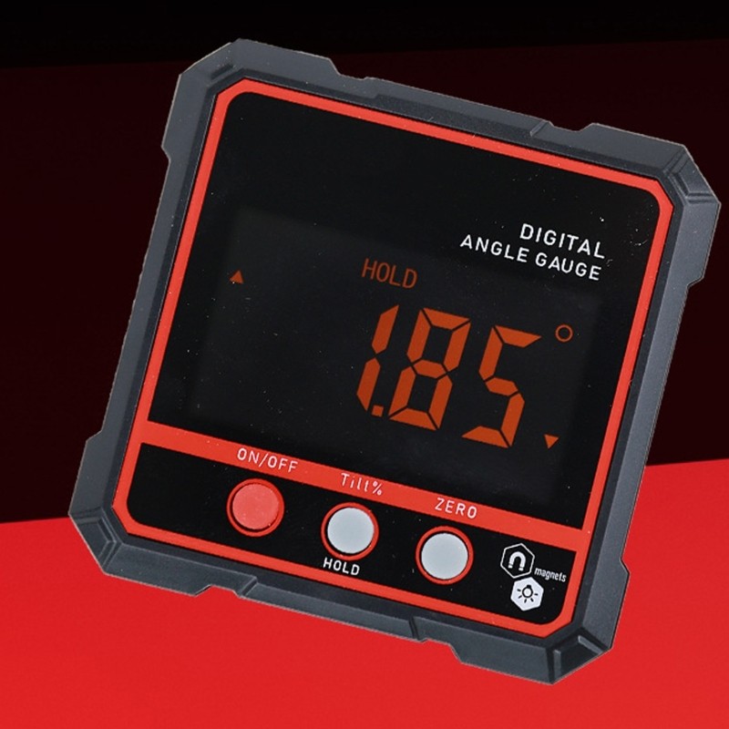Mini Digital Level Tool Strong Magnet Base for Equipment Alignment Adjustments