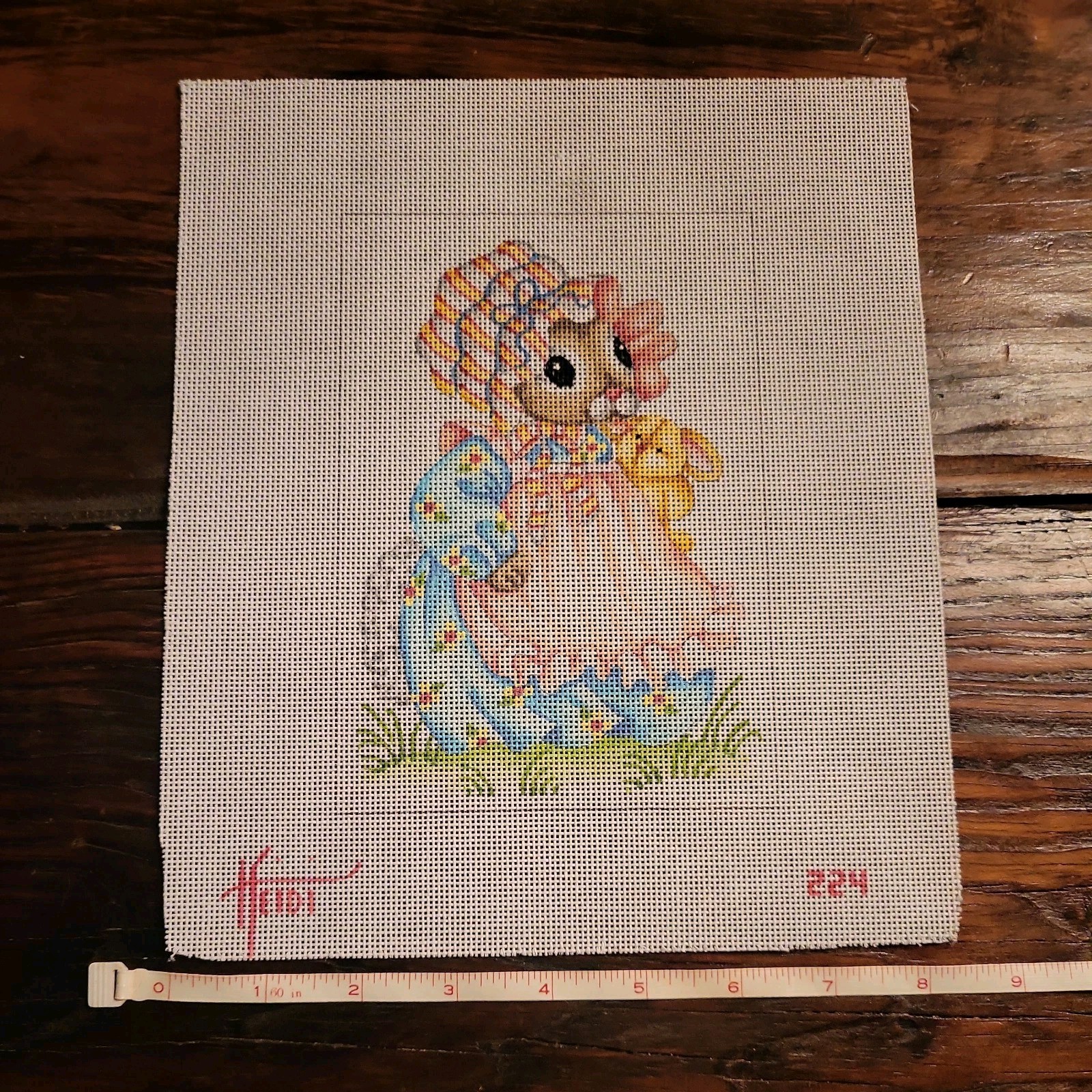 Sweet Little Bunny Needlepoint Canvas By Heidi Stanley