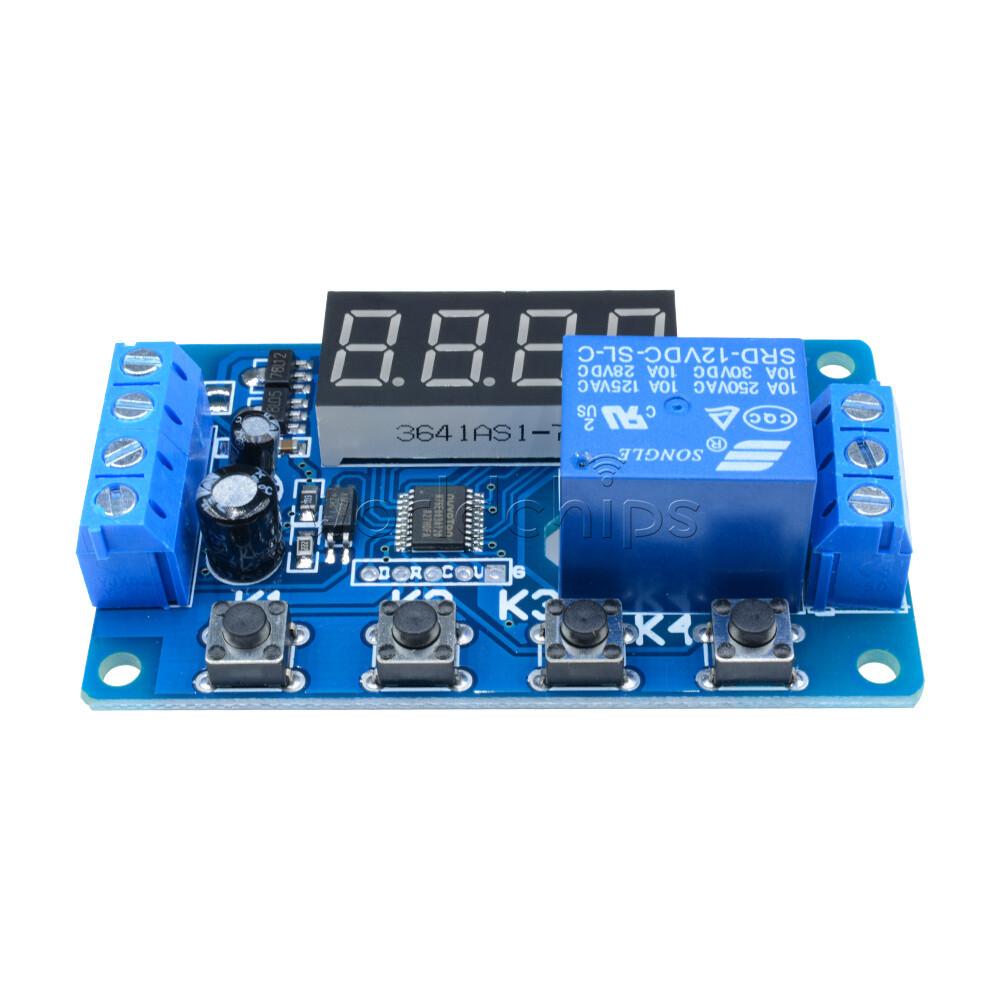 DC 12V Trigger Cycle Automation Timer Delay Relay Module 3-4 Digital LED