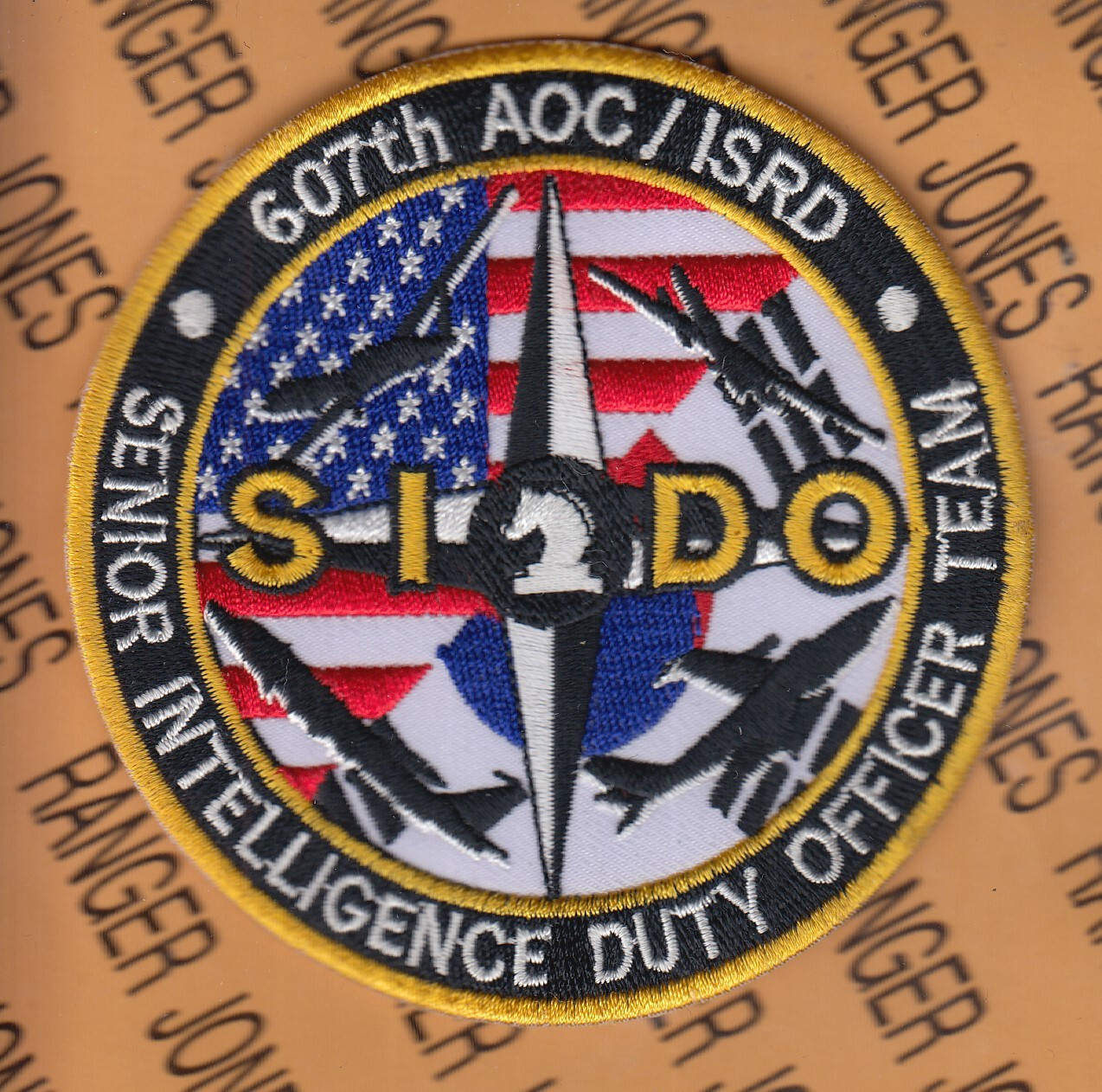 USAF Air Force 607th Air Operations Center AOC ISRD Intelligence 3.75" patch c/e