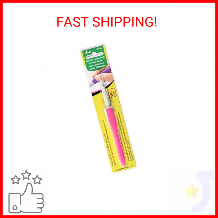 Clover 1055/L Amour Crochet Hook, Size L/8.0mm