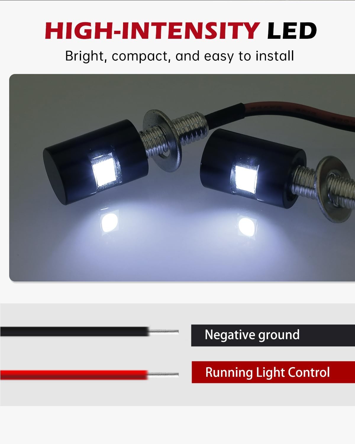 Universal Curved License Plate Bracket with LED Lights for Motorcycles
