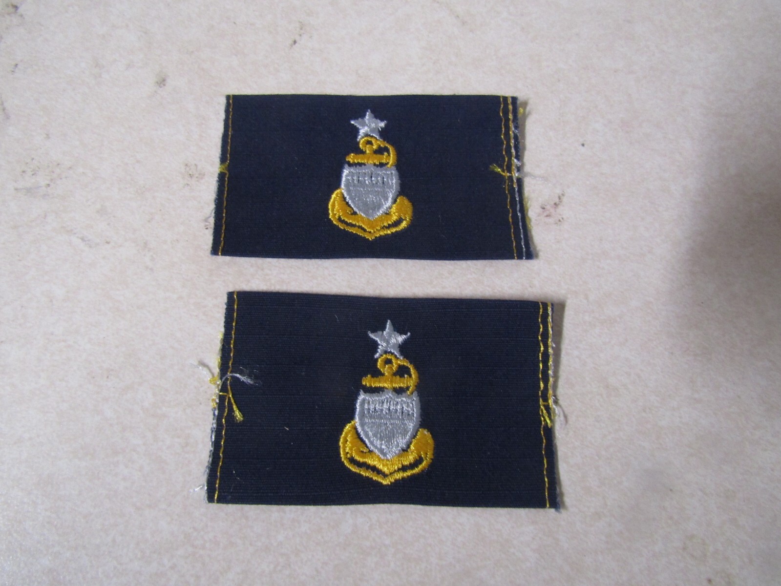 PATCH US COAST GUARD OR NAVY SET OF 2 CADET WITH ONE STAR UNSURE