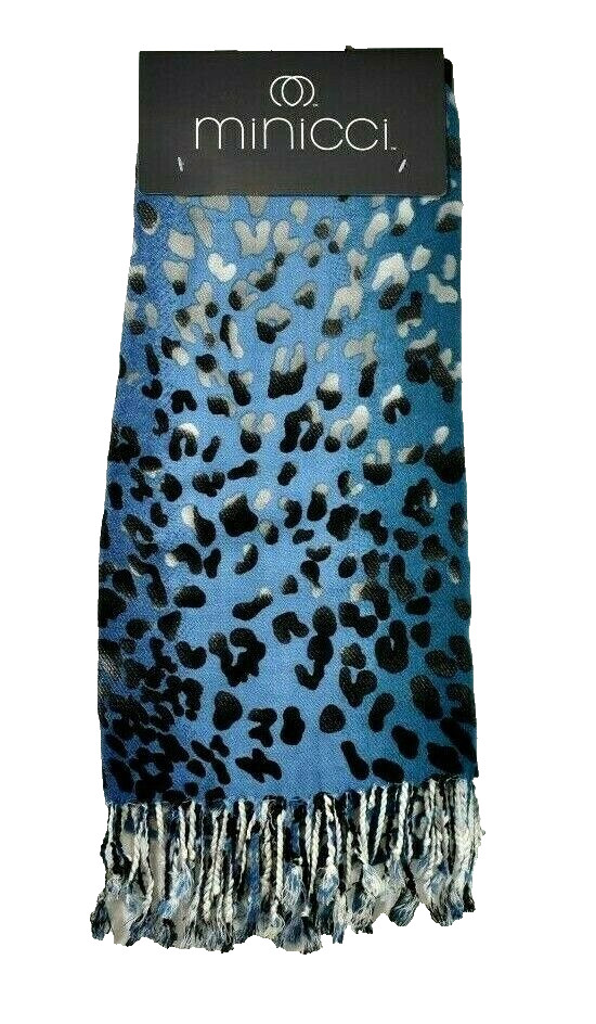 Women's Minicci Blue, Black & White Fashion Scarf   NWTD